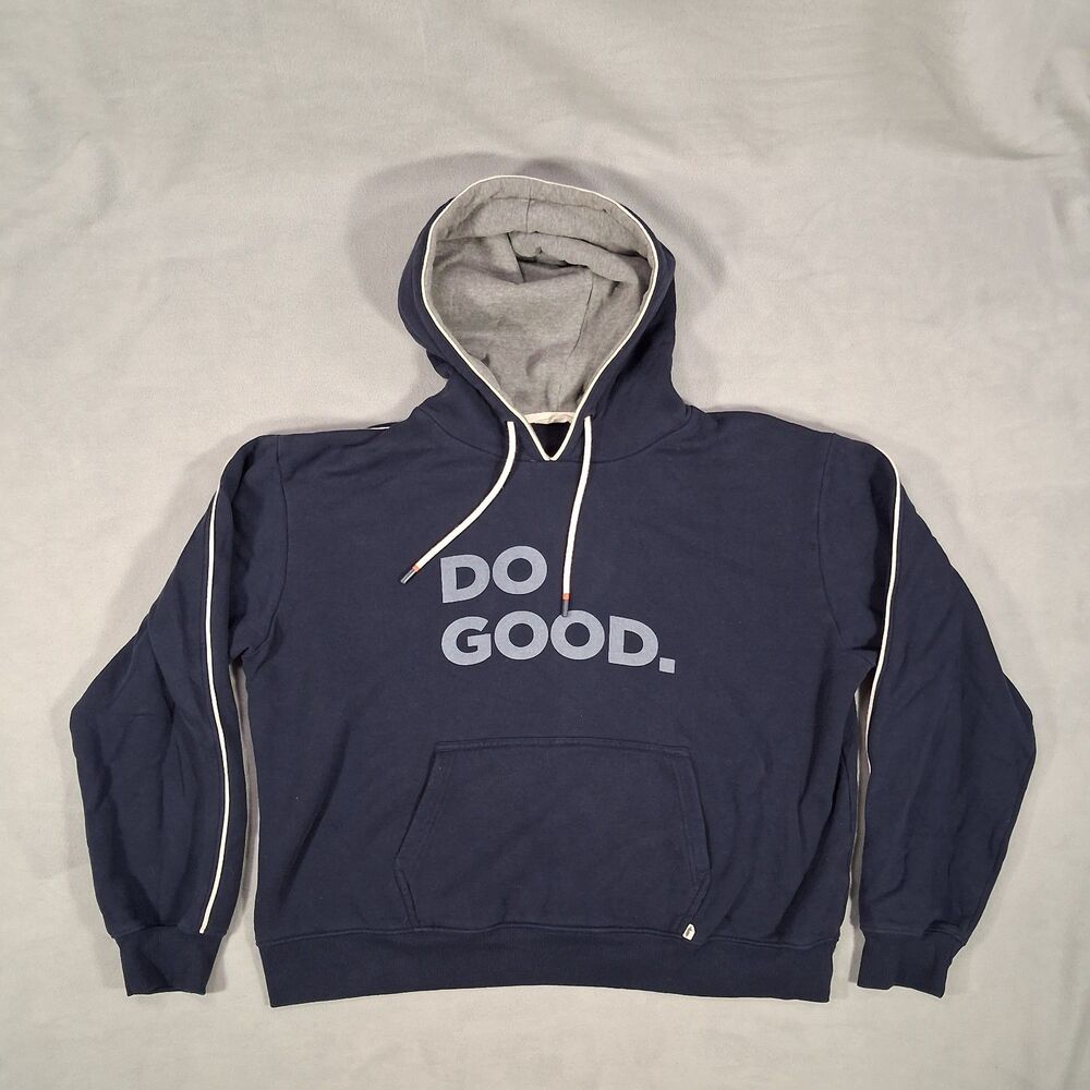 Cotopaxi Hoodie Mens Large Do Good Pullover Sweatshirt Navy Blue Stripe